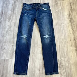 American Eagle Next level AirFlex Skinny Distressed blue Jeans Size W28 L30